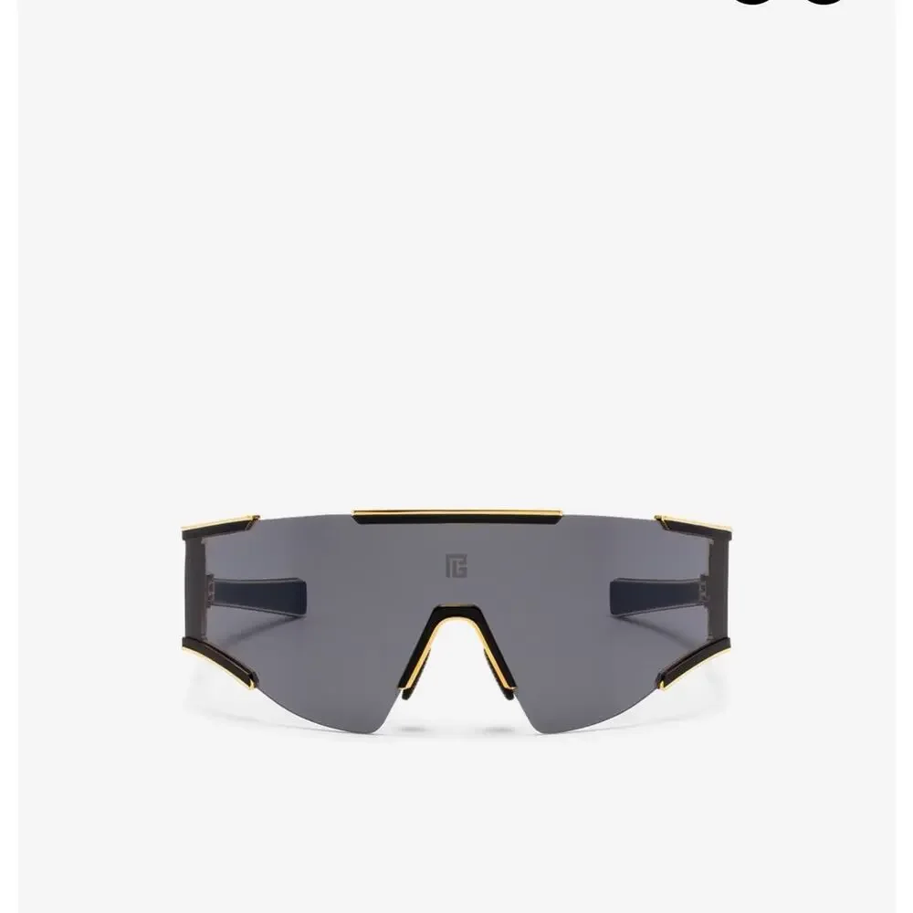 Balmain Unisex Fleche Sunglasses Gold Black ABPS138 New